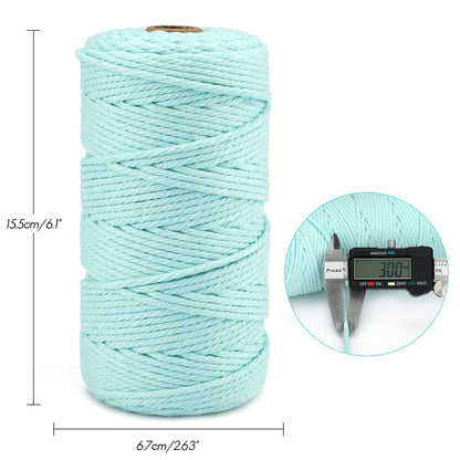 jijAcraft 50M White Cotton String: 2MM Cooking String for DIY Crafts