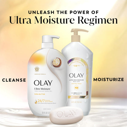 Olay Body Wash for Women, Ultra Moisture Shea Butter Scent, 35 fl oz