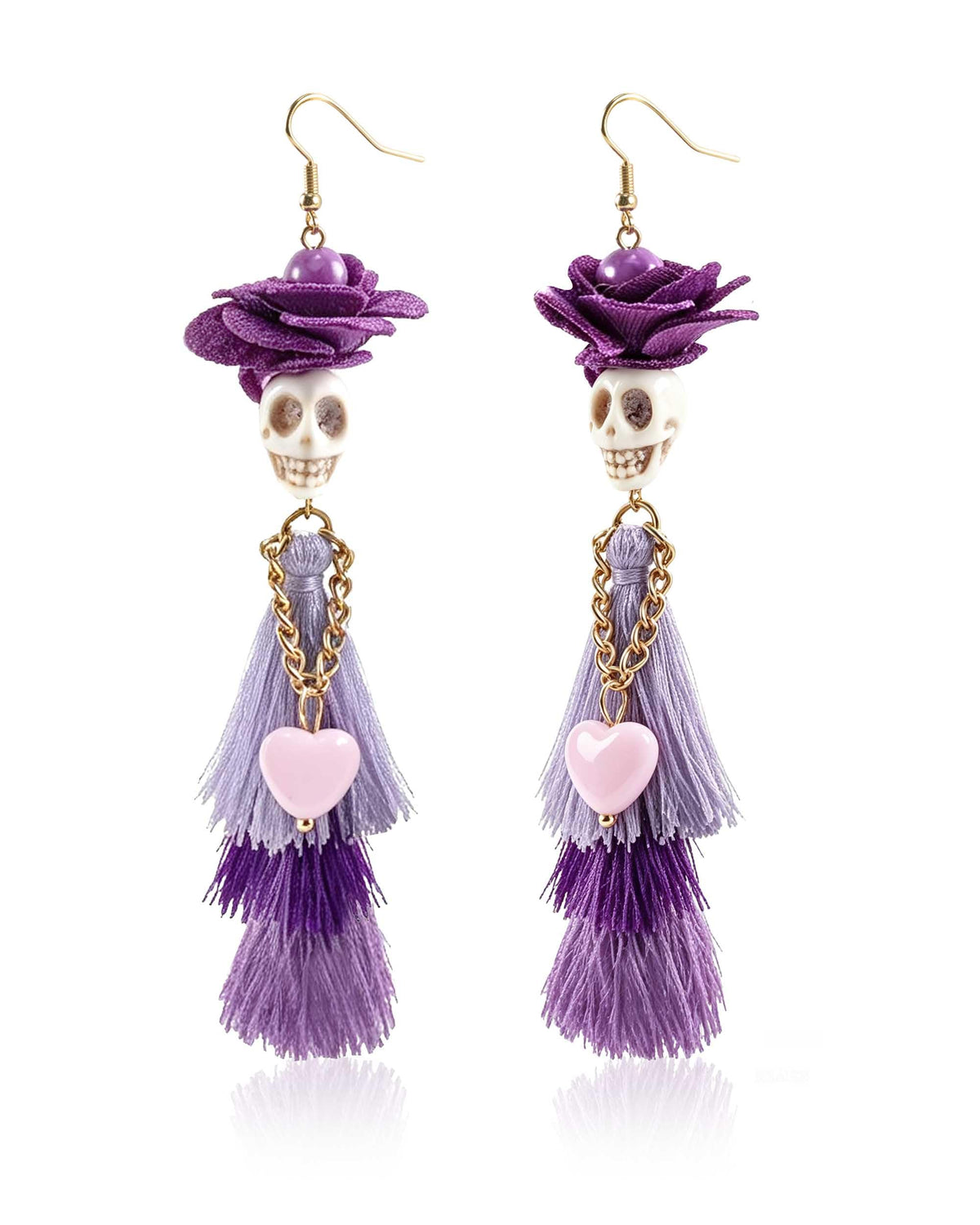 Halloween 3D Skeleton Skull Earrings BOO Ghost Earrings for Women