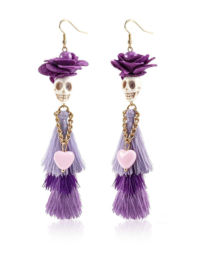 Halloween 3D Skeleton Skull Earrings BOO Ghost Earrings for Women