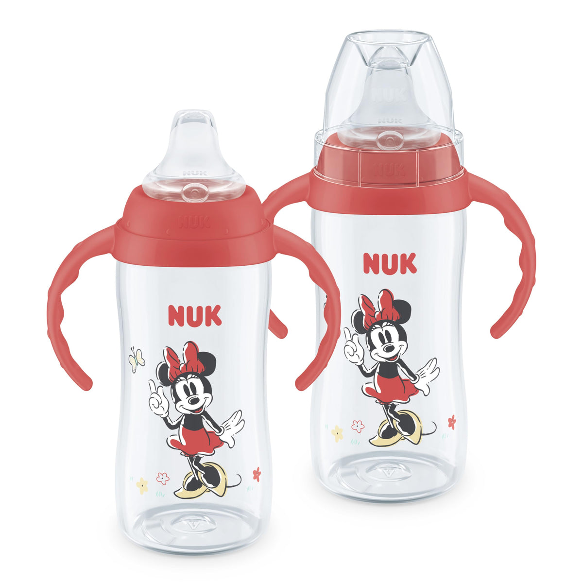 NUK Learner Cup, Ms. Rachel, 10 oz, 8+ Months, 2 pack – Soft Spout, Easy-Grip Handles, BPA Free, Spill Proof Transition Sippy Cup