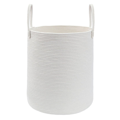 JMvicyroam 80L Nursery Hamper, Cotton Rope Laundry Basket, Brown&Black