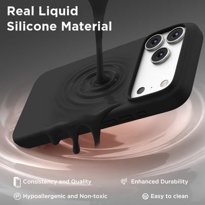 Magnetic for iPhone 18 Pro /17 Pro Case Silicone, Wine Red