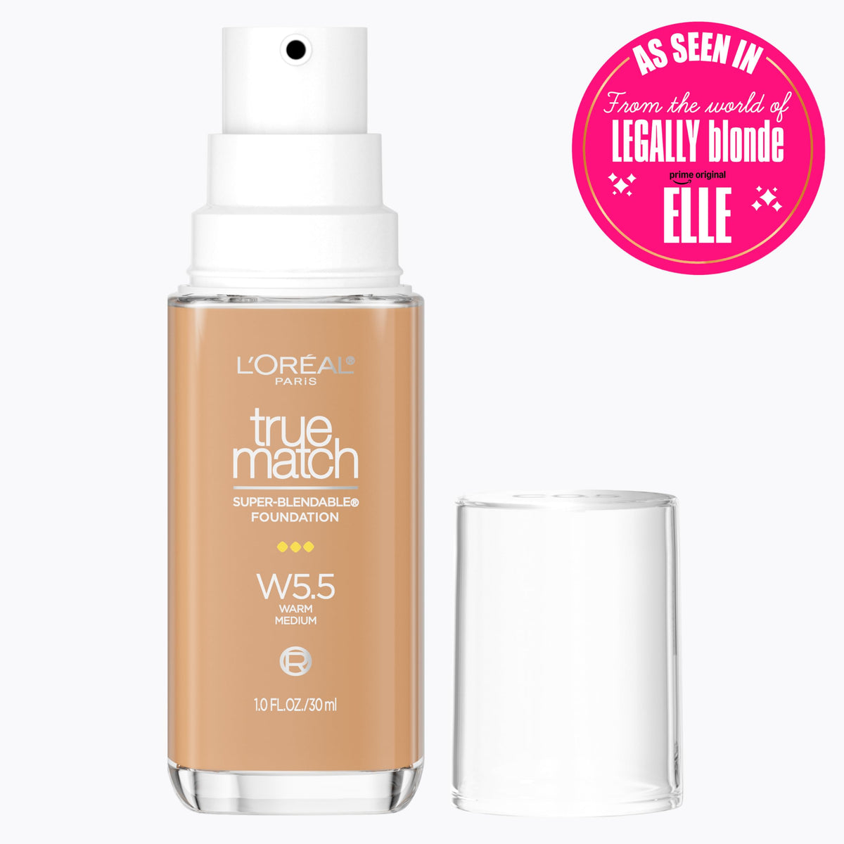 L'Oreal Paris True Match Super-Blendable Foundation, Medium Coverage Liquid Foundation Makeup, N3, Light Medium, 1 Fl Oz