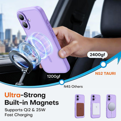 TAURI for iPhone 16 Pro Max Case, Compatible with MagSafe, Purple