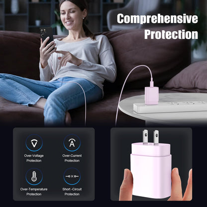 Type C Charger Fast Charging,4Pack 25W Super USB C Fast Charger Block