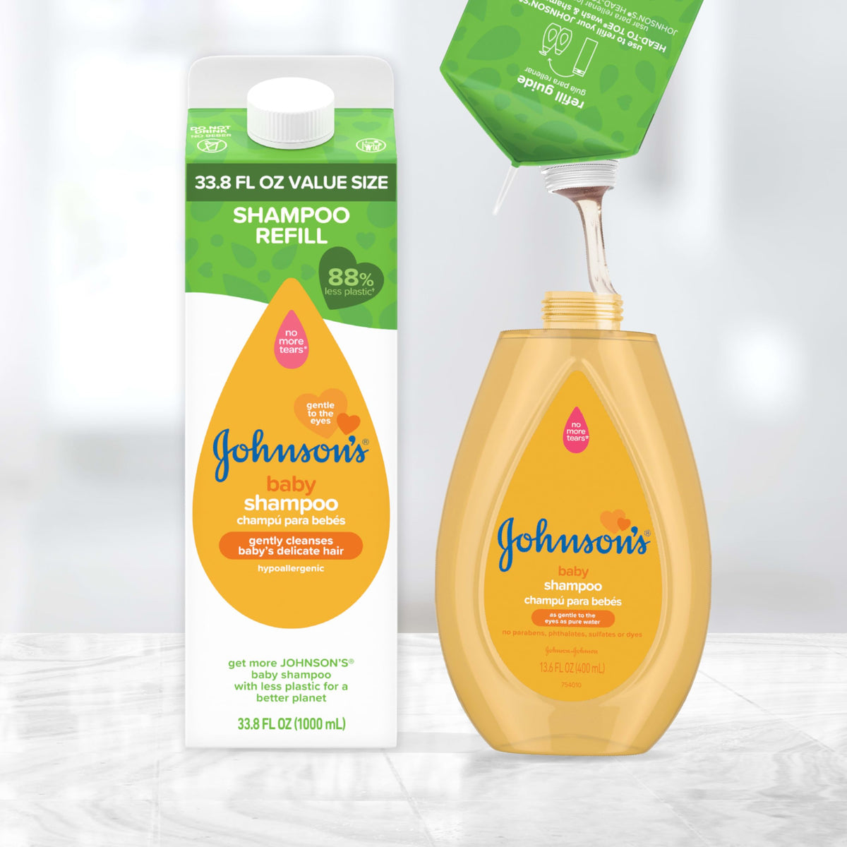 Johnson's Baby Shampoo with Aloe & Vitamin B5, Tear-Free, 20.3 fl. oz