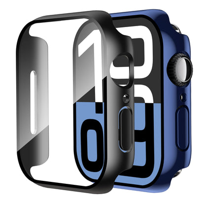Smiling 2 Pack Case Compatible with Apple Watch Series 9 (2023)/Series 8 /Series 7 45mm with Tempered Glass Screen Protector, Hard PC Case Overall Protective Cover- Starlight