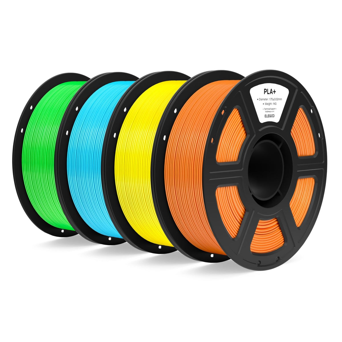 ELEGOO PLA+ 3D Printer Filament 1.75mm White 1KG