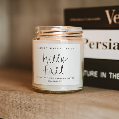 Sweet Water Decor Cinnamon Roll Candle, 9oz Clear Jar, Fall Scent