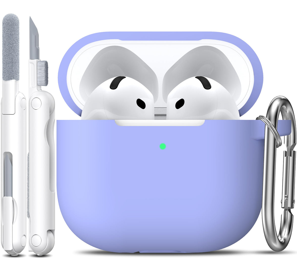 R-fun for AirPods 2nd/1st Case Silicone Cover, Banana Violet