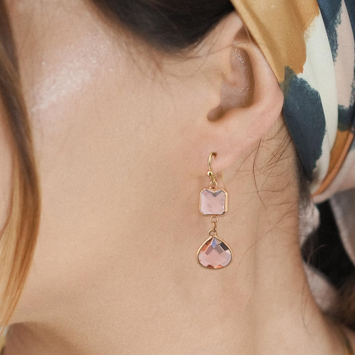 Handmade Dangle Drop Birthstone Earrings 14K Gold - Plated Hypoallergenic Lightweight & Comfortable Elegant Gemstone Earrings for Women