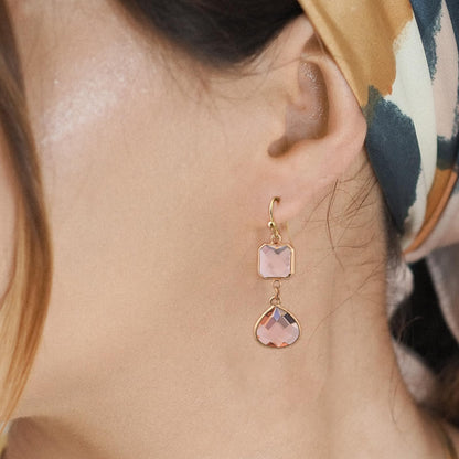 Handmade Dangle Drop Birthstone Earrings 14K Gold - Plated Hypoallergenic Lightweight & Comfortable Elegant Gemstone Earrings for Women