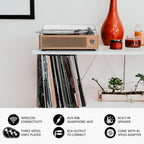 Seasonlife® Record Player for Vinyl Turntable with Speakers,Pale Purple