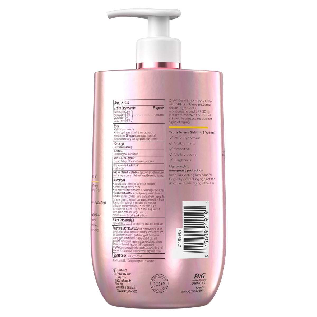 Olay Super Serum Hand & Body Lotion, Luminous & Resilient Skin, 17 fl oz