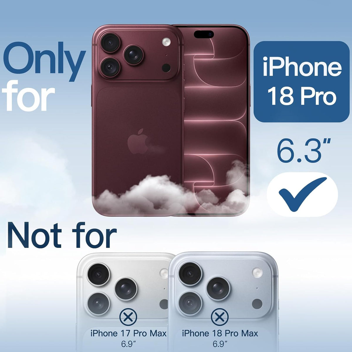 JETech Case for iPhone 17, Anti-Yellowing, Clear