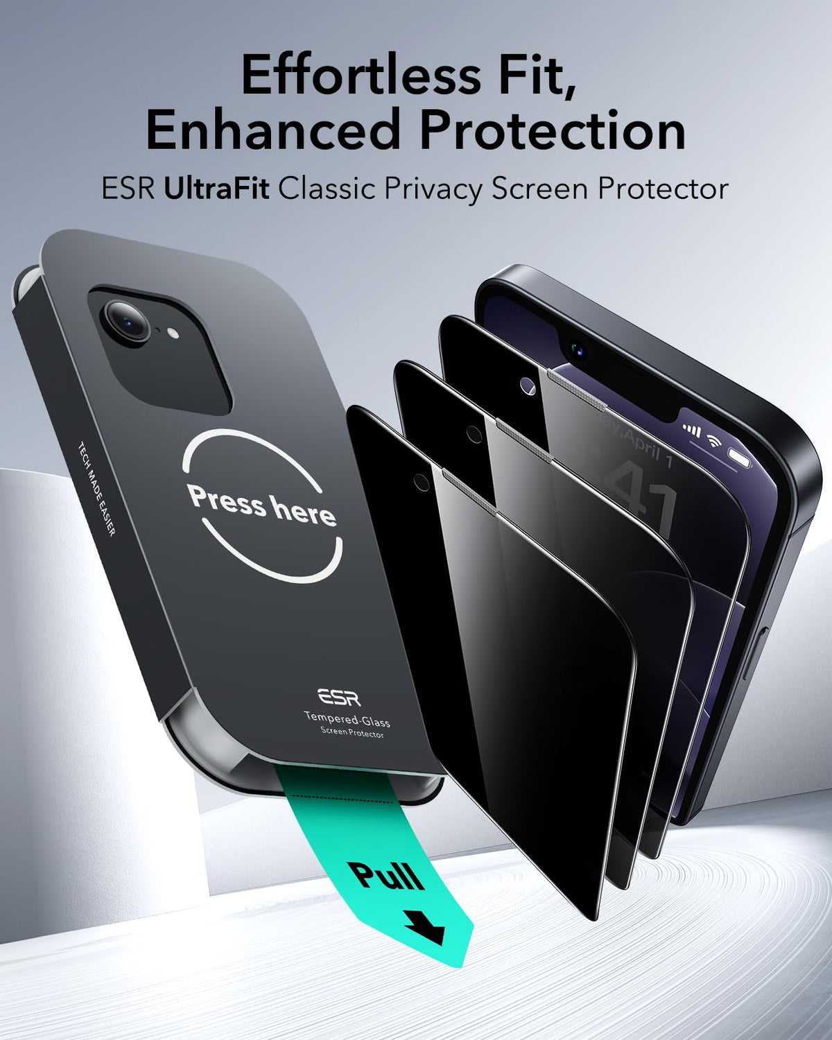 ESR 3 Pack for iPhone 17 Pro Max Privacy Screen Protector, Classic