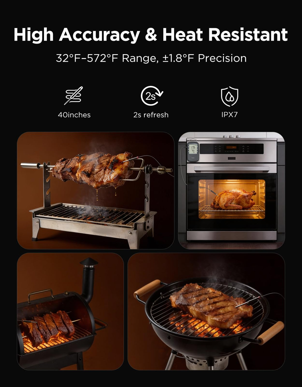 Govee Bluetooth Meat Thermometer Digital with Smart App Timer and Alerts