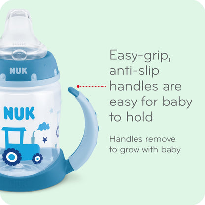 NUK First Choice Learner Sippy Cup 2.0, 10oz, 2-Pack, Pink Bunnies