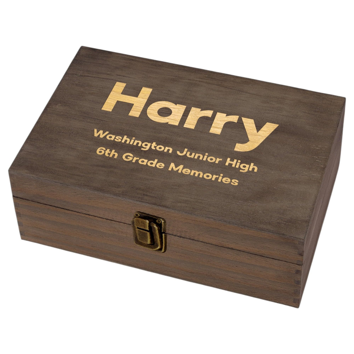 Personalized Wooden Keepsake Box, Custom Engraved Memory Box with Lid