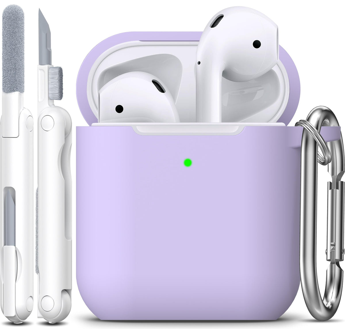 R-fun for AirPods 2nd/1st Case Silicone Cover, Banana Violet