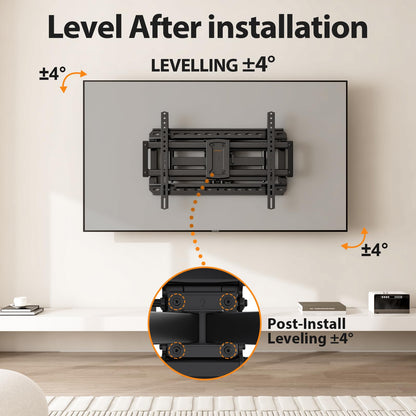 55 65 75 85 inch Tilting TV Wall Mount for 32-90 '' TVs, Low Profile TV Mount Bracket, Safe Lock & Quick Release,Max VESA 600x400mm, 24 inch Studs,132 lbs, Fit Most 55+ 75+ 85+ 86 TVs