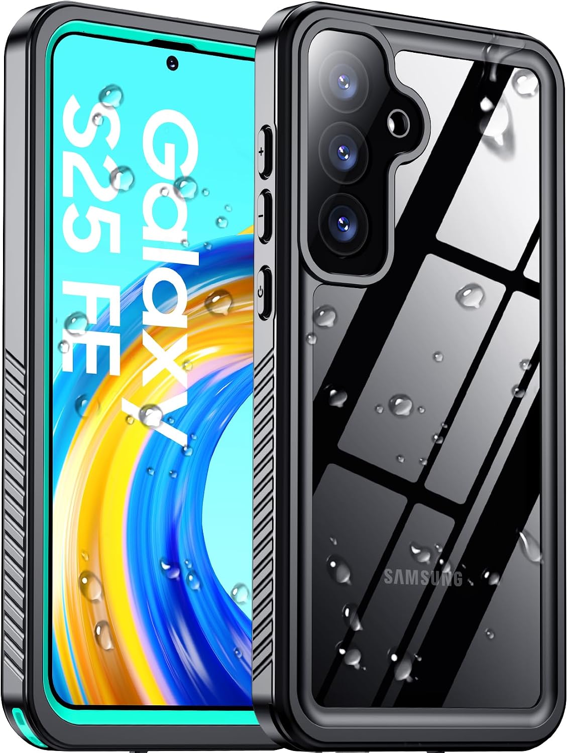 Temdan Compatible with iPhone 17 Pro Case,Waterproof Built-in Screen & Camera Protector IP68 Underwater Full Body 17FT Military Dropproof Shockproof Phone Case 6.3"-Blue/Clear