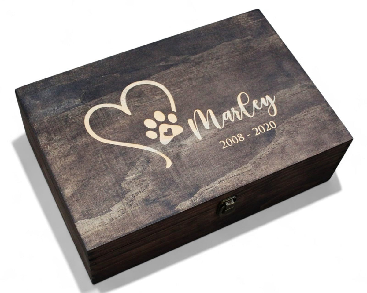 Personalized Wooden Keepsake Box, Custom Engraved Memory Box with Lid