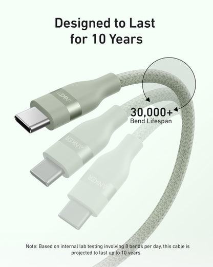 Anker Nano USB C to USB C Cable, 240W Fast Charging Cable (Black, 10ft)