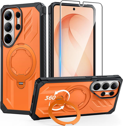 FNTCASE for iPhone 17 Case with 360 Spin Magnetic Stand