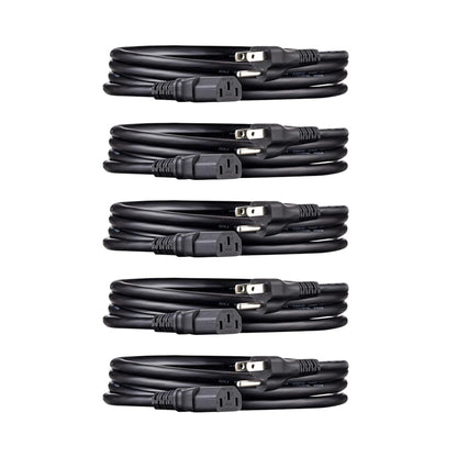 Amazon Basics Replacement Power Cord for Computer, Monitor, TV, Printer, PC, 3 Prong, 18 AWG, 125 Volts, 10 Feet, Black