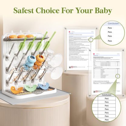 Lifewit 10-Hooks Baby Bottle Drying Rack for Countertop, BPA Free