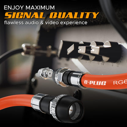 G-PLUG 200FT RG6 Coaxial Cable Extender - Coax Cable Cord, Triple Shielded