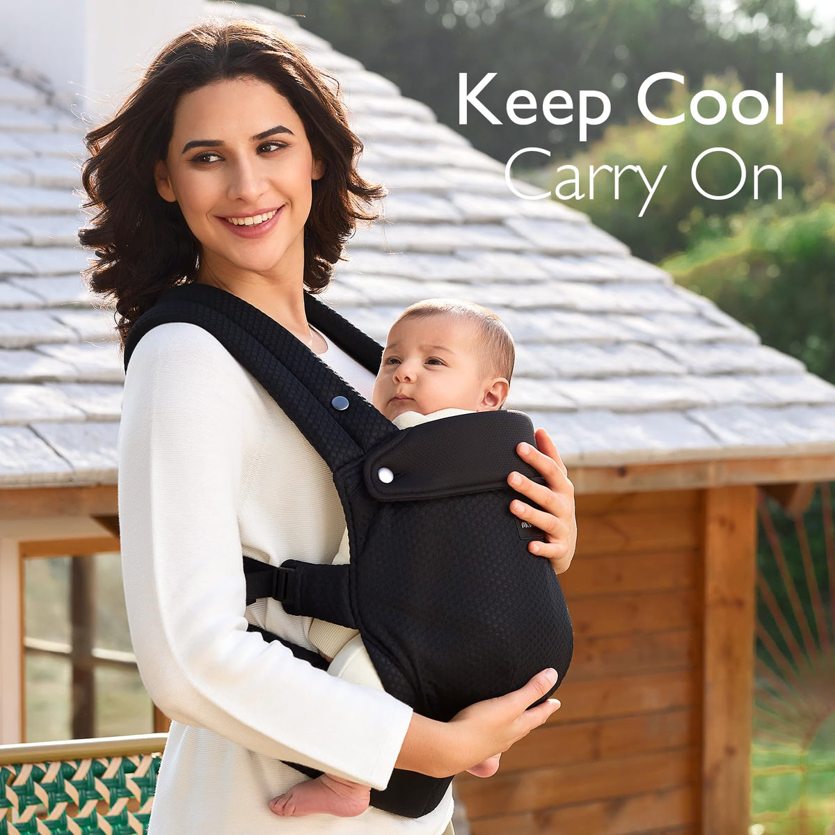 Momcozy PureHug Baby Carrier - Ergonomic, Cozy and Lightweight for 7-45 lbs