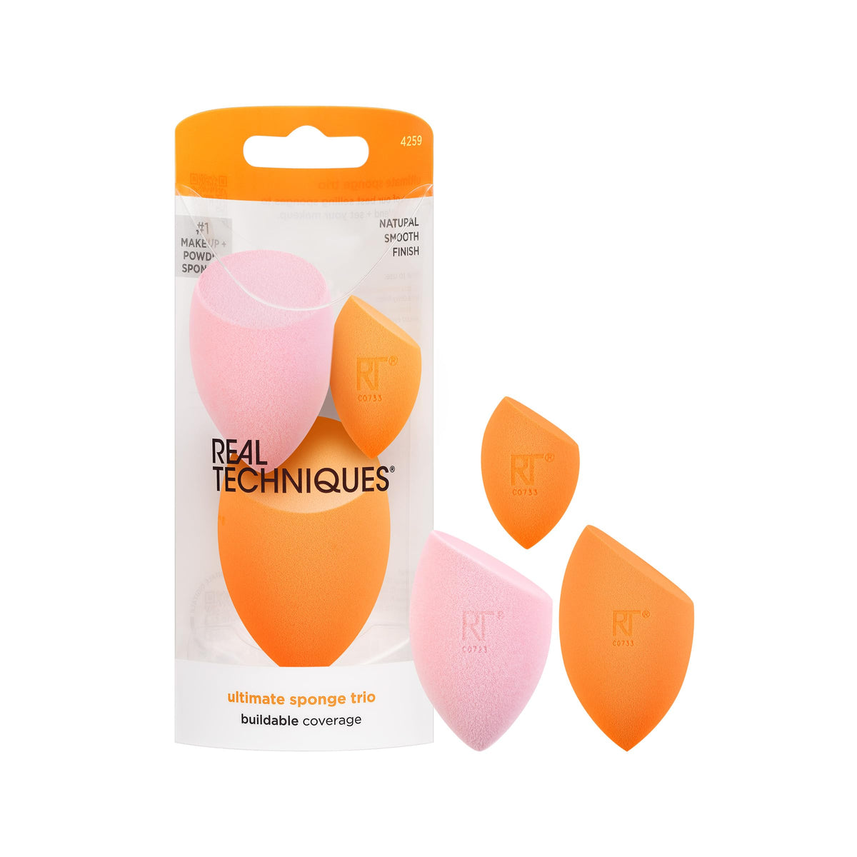 Real Techniques Mini Miracle Complexion Sponge for Makeup, 4 Count