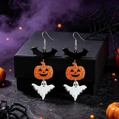 Hocus Pocus Earrings for Women Spooky Witch Halloween Pumpkin Earrings Halloween Accessories Witch Jewelry