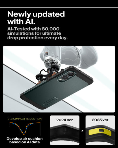 Spigen for Galaxy S26 Case, Tough Armor MagFit [Kickstand] [Compatible with MagSafe] [Military-Grade Protection] - Black