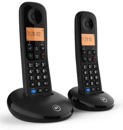 BT Everyday Cordless Landline House Phone, Home Phone, Basic Call Blocker, Do Not Disturb button, Trio Handset Pack