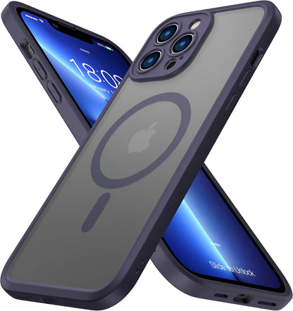 ImpactStrong Magnetic Guard Designed for iPhone 17 Air Case [Camera Protection] [Military Grade Drop Tested] [Compatible with MagSafe] Slim Translucent Matte Phone Case (6.6") - Navy Blue