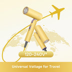 Dreame Pocket Cake Dual Voltage Hair Dryer with Diffuser, Travel Blow Dryer