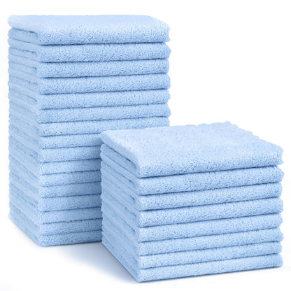 HOMEXCEL Baby Washcloths 24 Pack Microfiber Coral Fleece Soft Wash Cloths