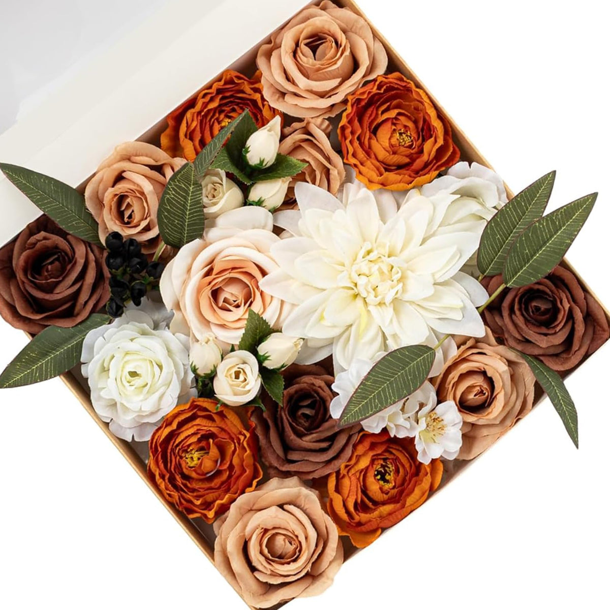 Fall Artificial Flowers DIY Bouquet Combo Faux Rose for Home Decor
