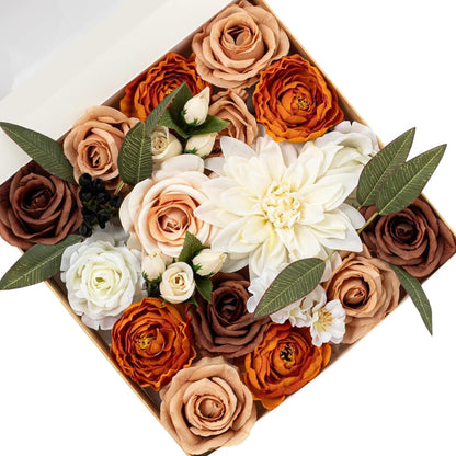 Fall Artificial Flowers DIY Bouquet Combo Faux Rose for Home Decor