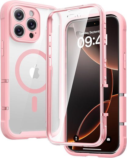 Diaclara Designed for iPhone 15 Plus Case 6.7 Inch, Full-Body Clear Bumper Cases w/Built-in Screen Protector, 360 Protective Rugged Case + Glass Camera Lens Protector,Mint Green