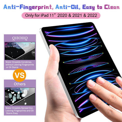 QHOHQ 3 Pack Screen Protector for iPhone 14 Plus 6.7 Inch with 3 Pack Tempered Glass Camera Lens Protector, Ultra HD, 9H Hardness, Case Friendly [Easy to Install Frame]