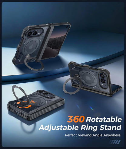 FNTCASE for iPhone 17 Case with 360 Spin Magnetic Stand