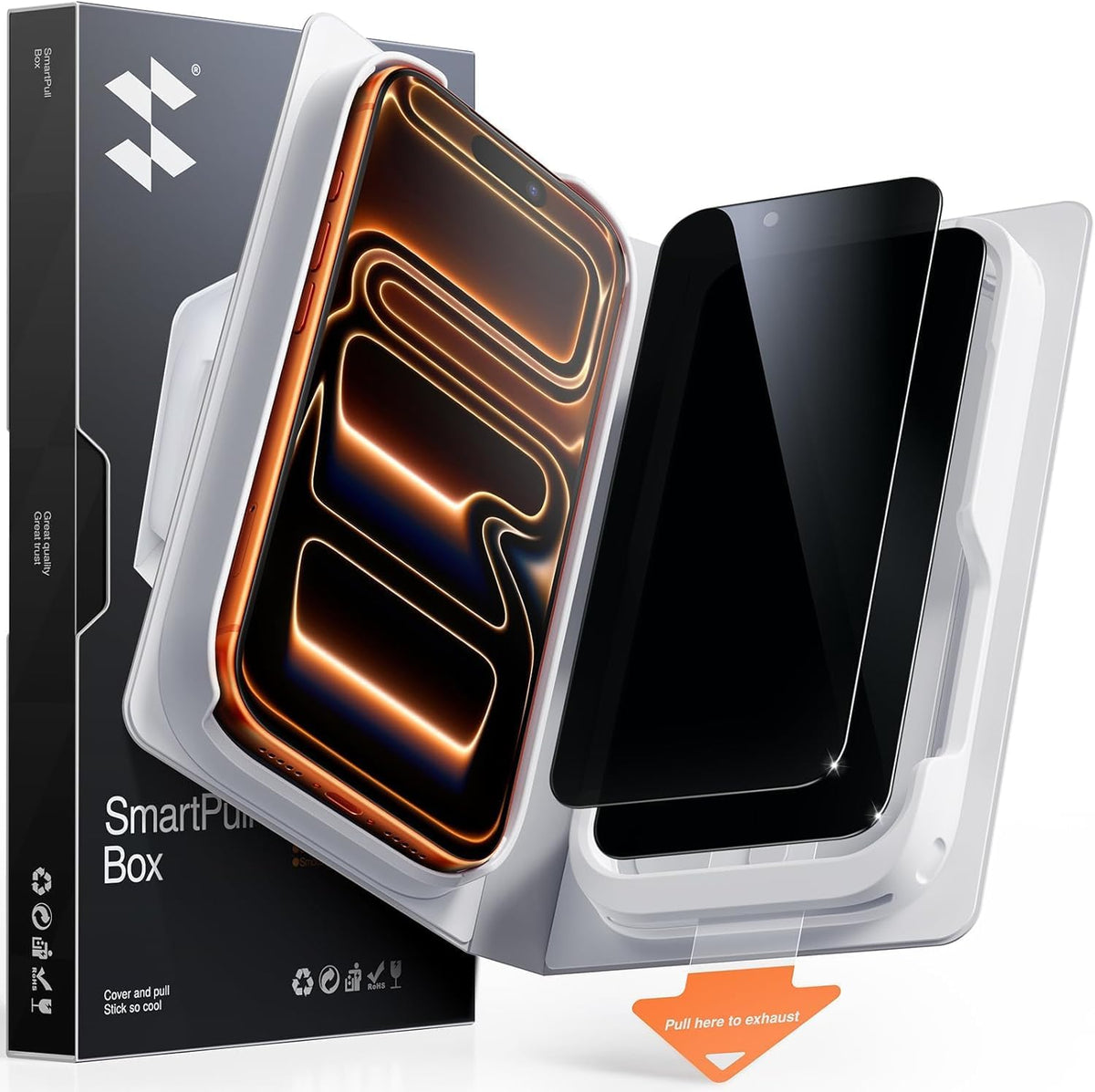 SMARTDEVIL 2 Pack Tempered Glass for iPhone 15 Pro Screen Protector
