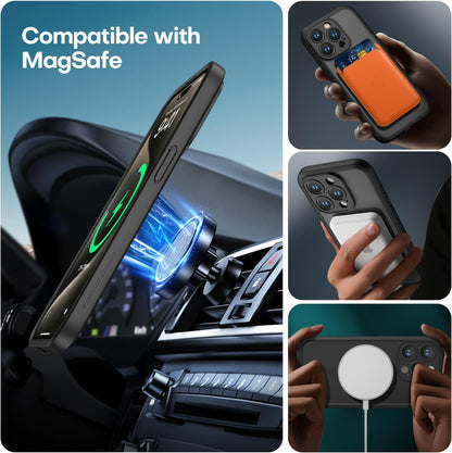 ImpactStrong Magnetic Guard Designed for iPhone 17 Air Case [Camera Protection] [Military Grade Drop Tested] [Compatible with MagSafe] Slim Translucent Matte Phone Case (6.6") - Navy Blue