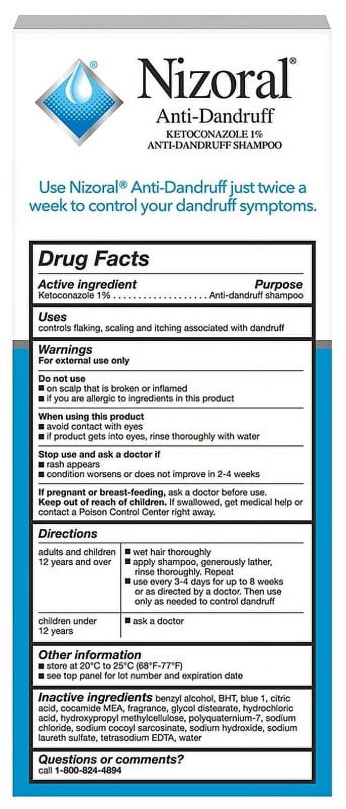 Nizoral Anti-Dandruff Shampoo with 1% Ketoconazole, Fresh Scent, 7 Fl Oz