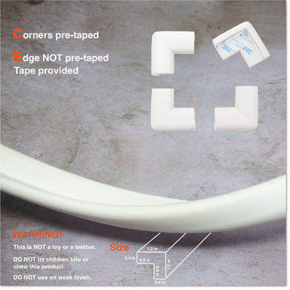 Roving Cove Baby Proof Corner Edge Protector, Small 15ft Edge 4 Corners